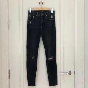 Fidelity Denim Luna Ultra High-Rise in Jet Black size 24